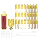 COSIDEA 24 PCS Refillable Empty 5ml GOLD Crown Lip Gloss Tubes with Wand?Cute Lipgloss Containers? DIY Lip Gloss Making Kit Container Bulk Wholesale