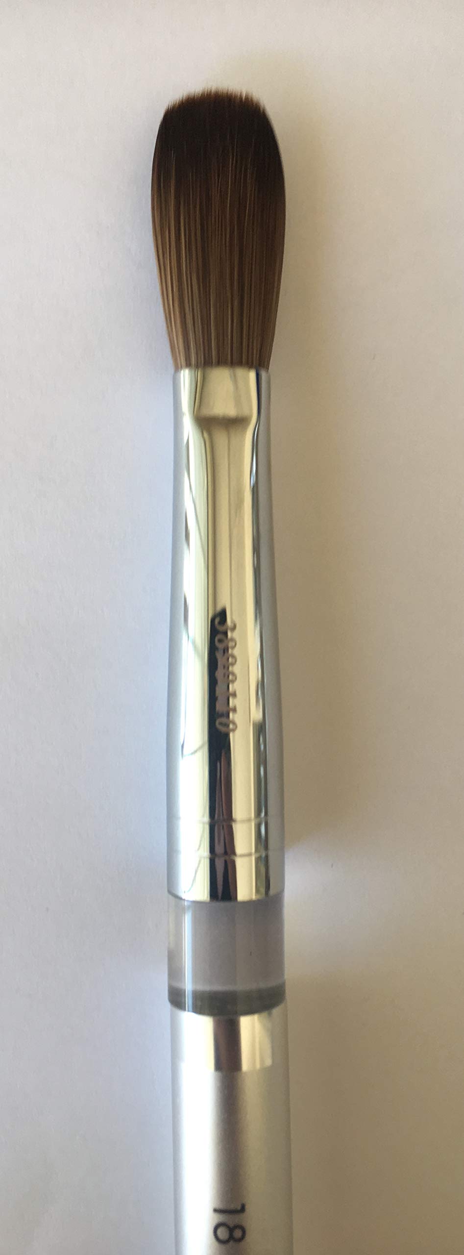 Silver Handle CRIMPED 100% Kolinsky Acrylic Nail Brush (Crimped 18) Beauty & Personal Care Silver Handle Nail Brush