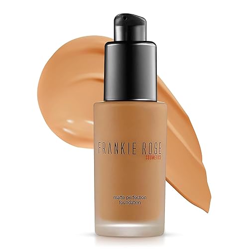 Frankie Rose Cosmetics Matte Perfection Foundation Makeup - Long-Lasting, Hydrating Foundation for Semi-Matte Finish - Foundation Full Coverage