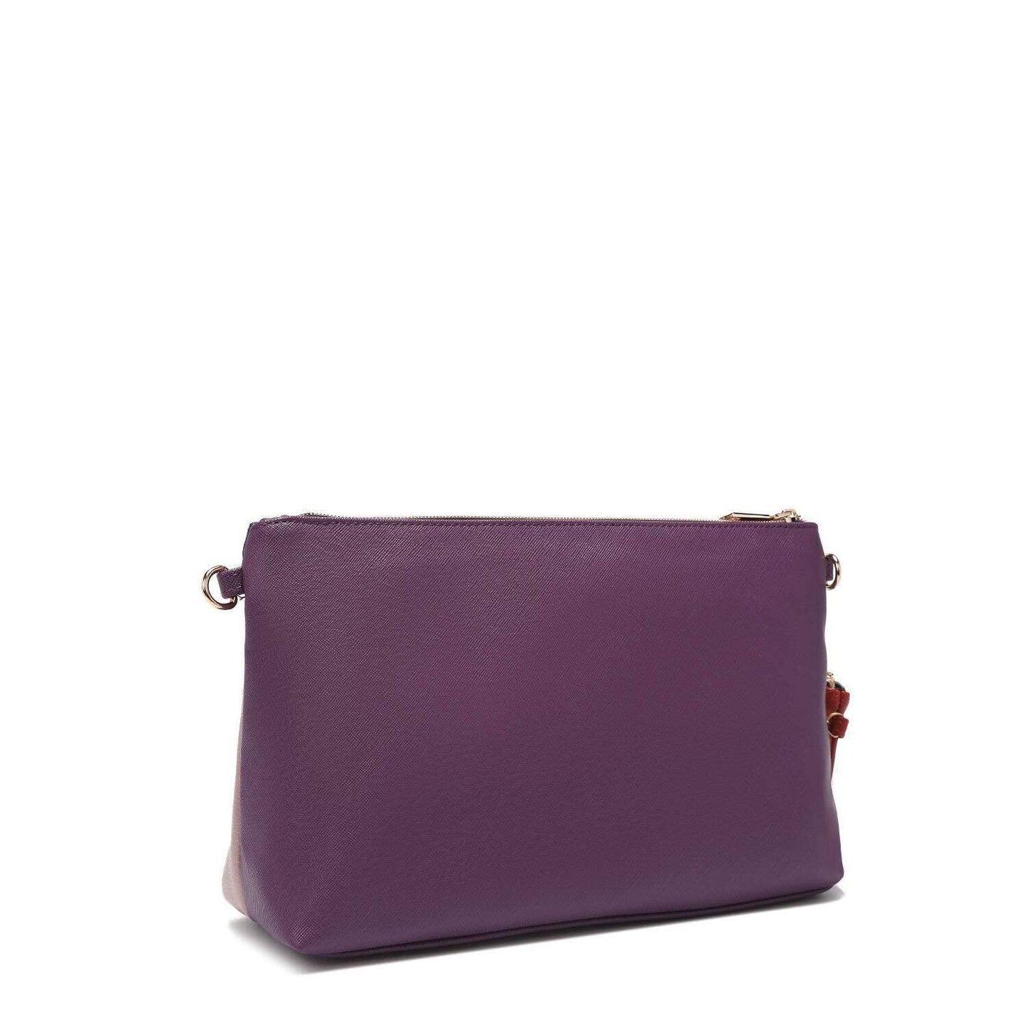 NICOLE LEE 3 Pieces Handbag Pouch Set, Removable Crossbody Strap, Large, Medium Small Zip Pouches, Travel Set (Be My Valentine)