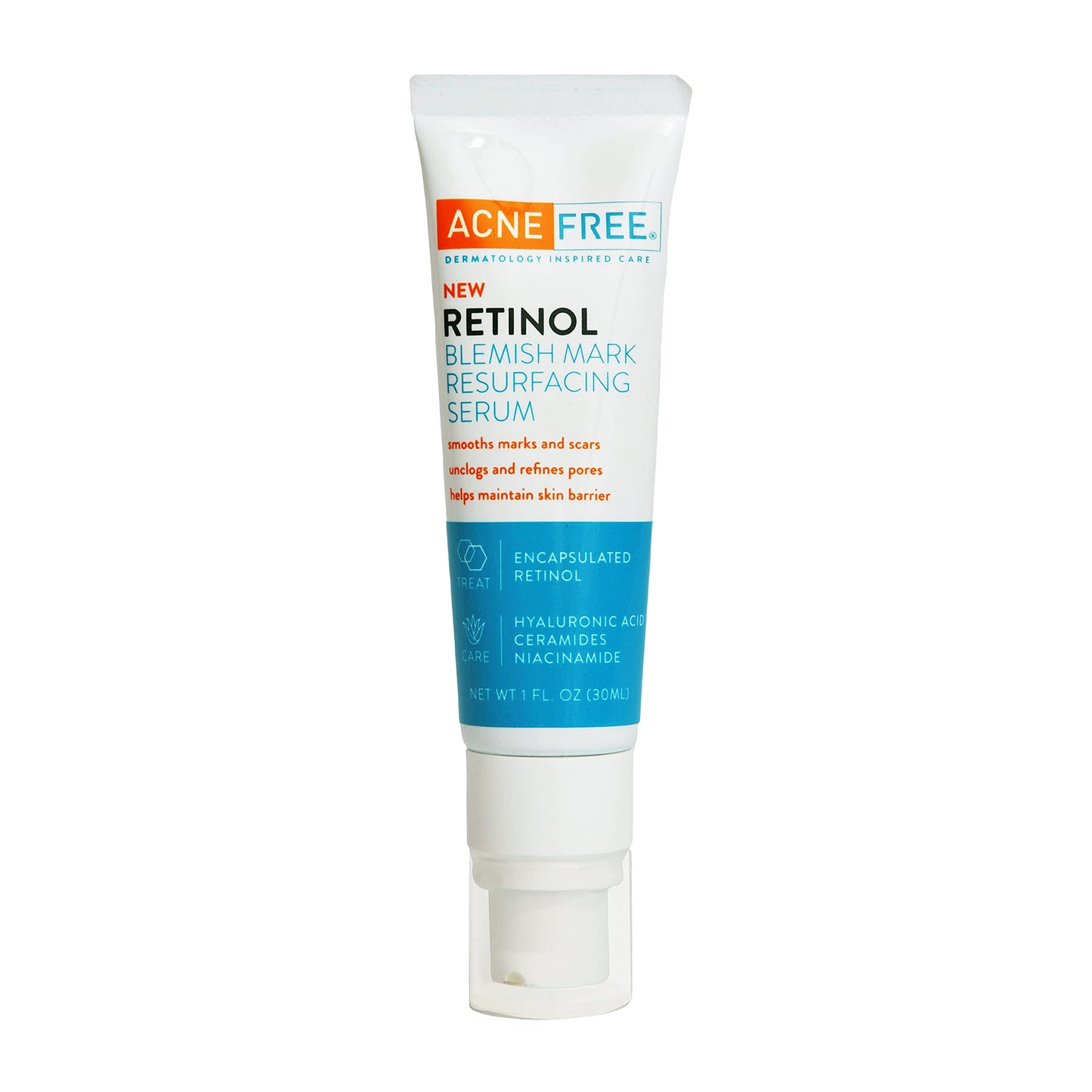 AcneFree Retinol Blemish Mark Resurfacing Serum with Hyaluronic Acid, and Niacinamide | Helps to Reduce the Appearance of Acne Marks | Redness Control