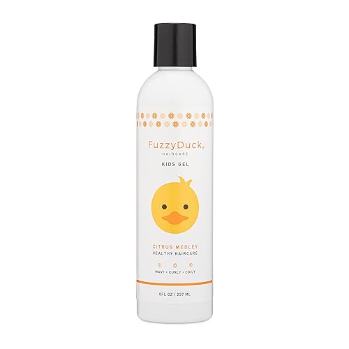 FuzzyDuck Kids Hair Gel - Curl Defining Gel for Girls & Boys with Frizz Control & Light Hold, Water-Soluble Formula Made with Aloe, Sea Botanicals