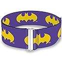 Buckle-Down Women's Cinch Belt Batman Signal Purple Yellow 23 to 42 Inch, Multicolor