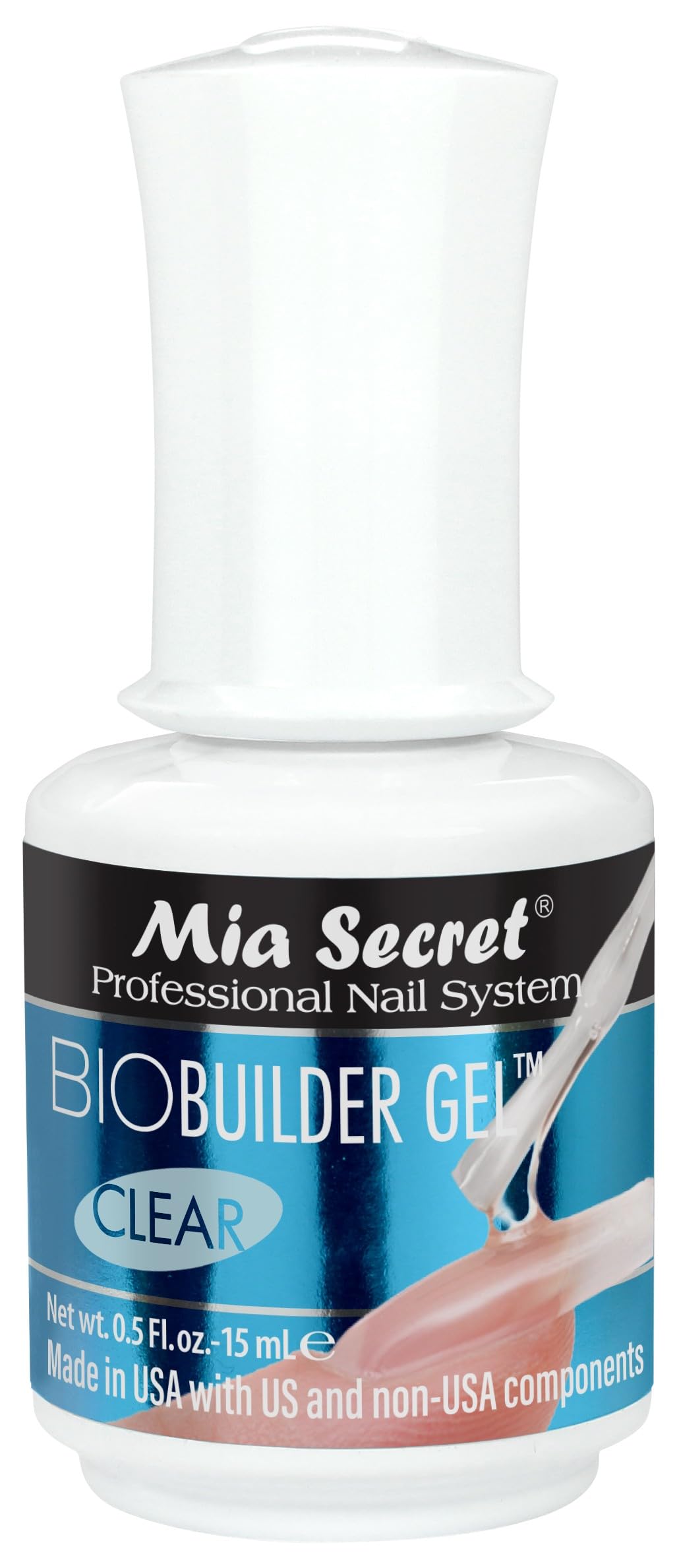 Mia Secret Clear Brush-on Nail Sculpting Gel, 0.5 oz - Biobuilder Clear Builder Gel in a Bottle For Nail Extensions and Natural Nails Beauty & Personal Care Mia Secret