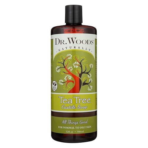 Dr. Woods Pure Castile Soap, Tea Tree 32 oz (Pack of 10)