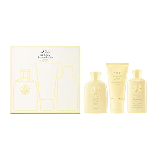 Oribe Hair Alchemy Discovery Travel Set - Prevents Breakage & Strengthens Weak, Fragile Hair - Hydrates & Softens - Strengthening Shampoo (2.5 oz)