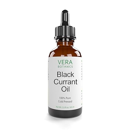 Vera Botanics BLACK CURRANT OIL 100% Pure & Natural, Unrefined, Cold-Pressed For Face, Dry Skin, Nails, Lips, Body & Hair - Reduce Hair Breakage