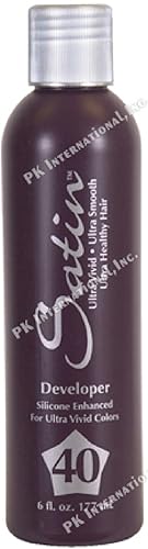 Satin 40 Volume Cream Developer, Provides Up to 4 Levels of Lift or Deposit Only, Formulated Specifically for Satin Professional Hair Color