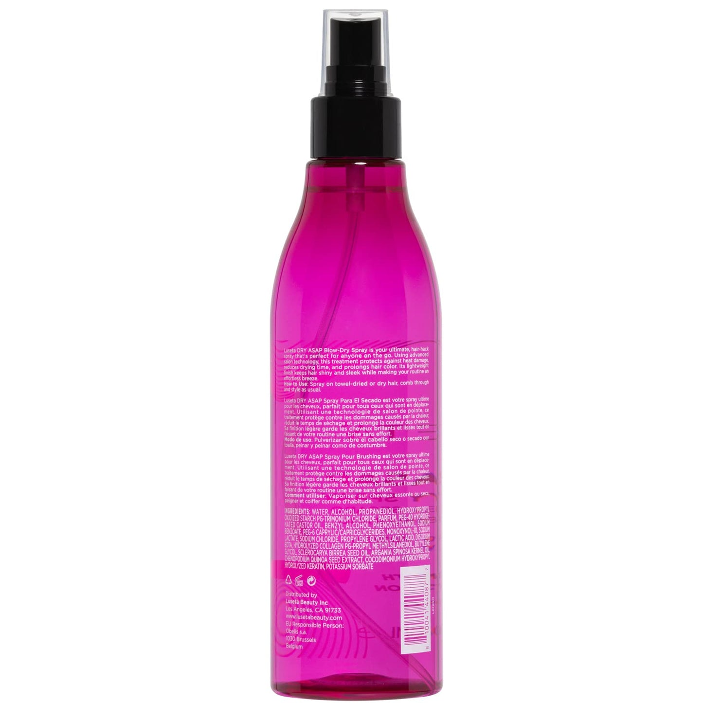 Luseta ASAP Blow-Dry Spray with Argan & Marula Oil - Heat Protectant for All Hair Types, Sulfate & Paraben Free, 8.5oz