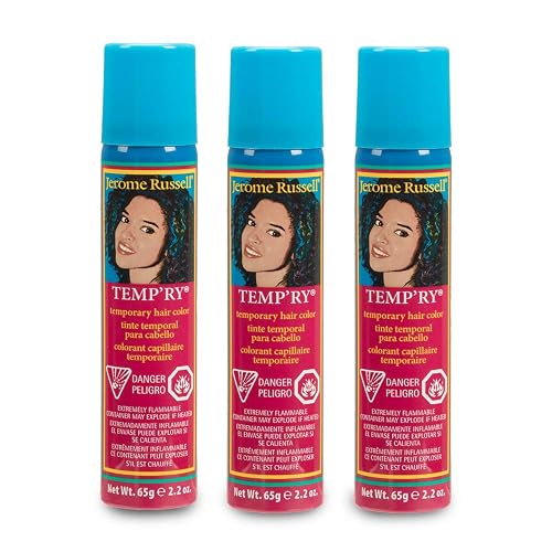 Jerome Russell Temp'ry Spray-on Brown Hair Color, 2.2oz x 3 pack