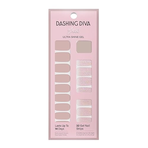 Dashing Diva Gloss Nail Strips - Taupe Hat | UV Free, Chip Resistant, Long Lasting Gel Nail Stickers | Contains 32 Nail Wraps, 1 Prep Pad, 1 Nail File Beauty & Personal Care Dashing Diva