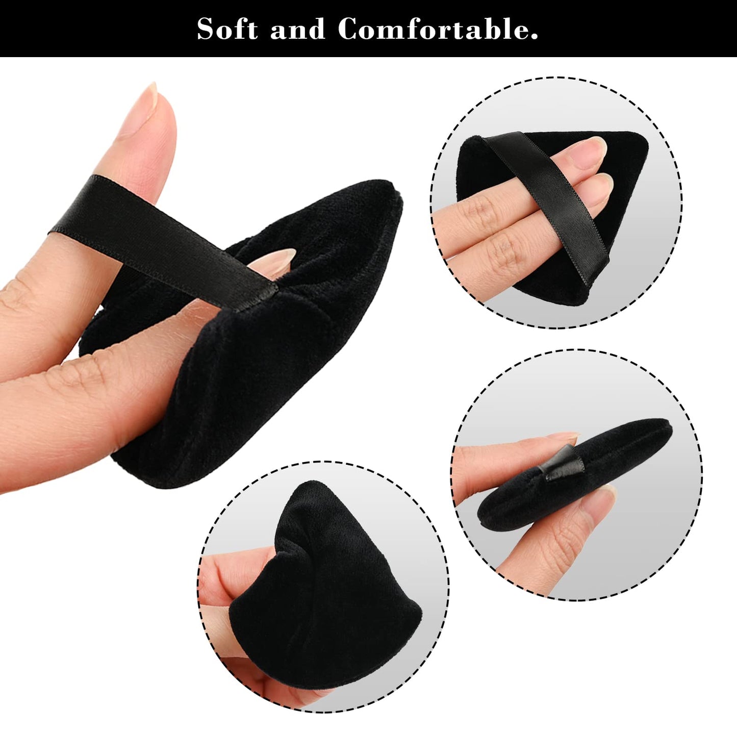 8Pcs of Triangular Powder Puff Makeup Sponges, Made of Super-soft Velvet, Designed for Contouring, Eye, and Corner, Beauty Blender Foundation Mixing Beauty and Personal Care RAREIUS