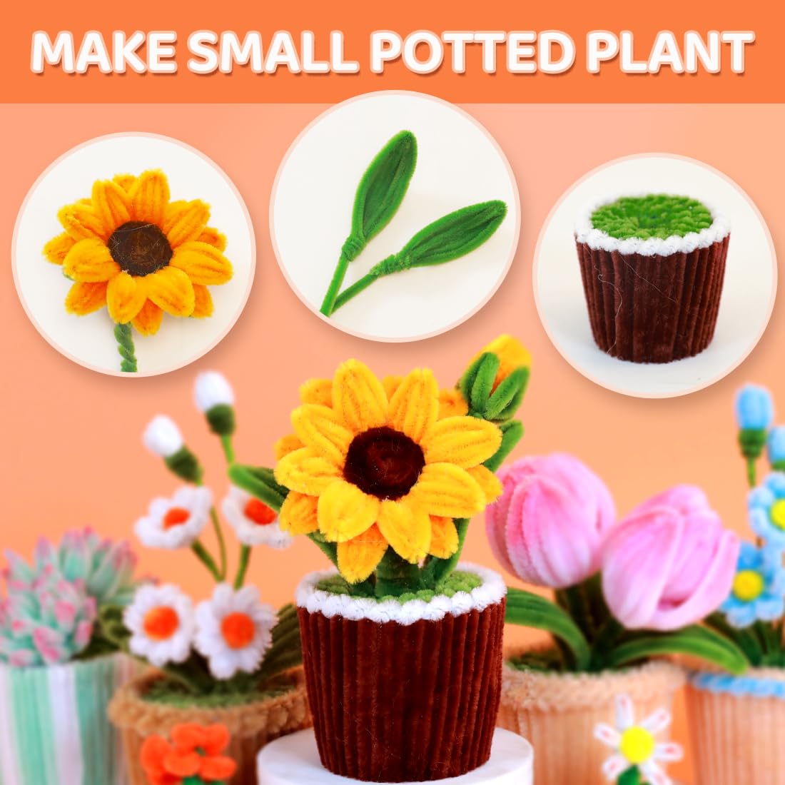 GAGANIU 200pcs Pipe Cleaners, Pipe Cleaners for crafts, Craft Supplies Multicolor Chenille Stems for Art&Craft Christmas DIY…