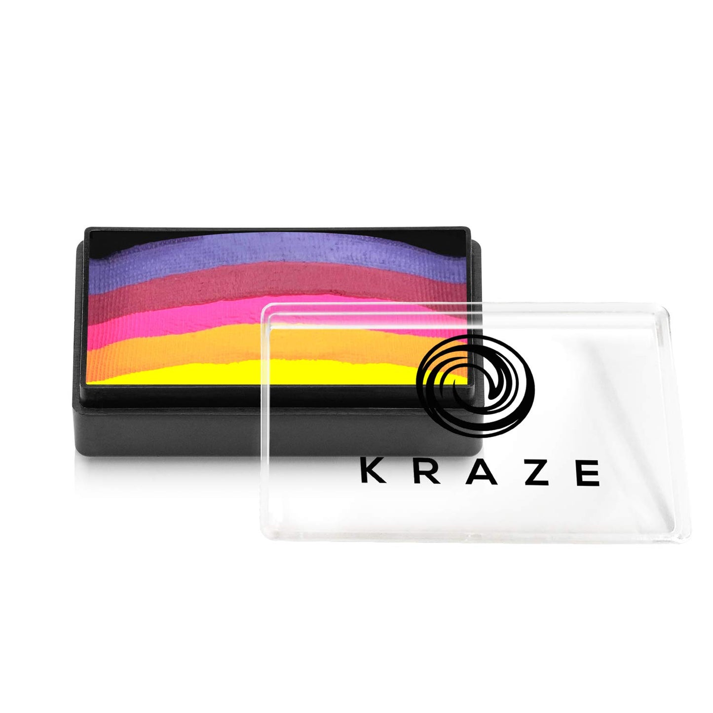 Kraze FX Dome Stroke - Royal Sunset (25 gm), Water Activated, Professional UV Glow Blacklight Reactive Face and Body Painting Rainbow Cakes