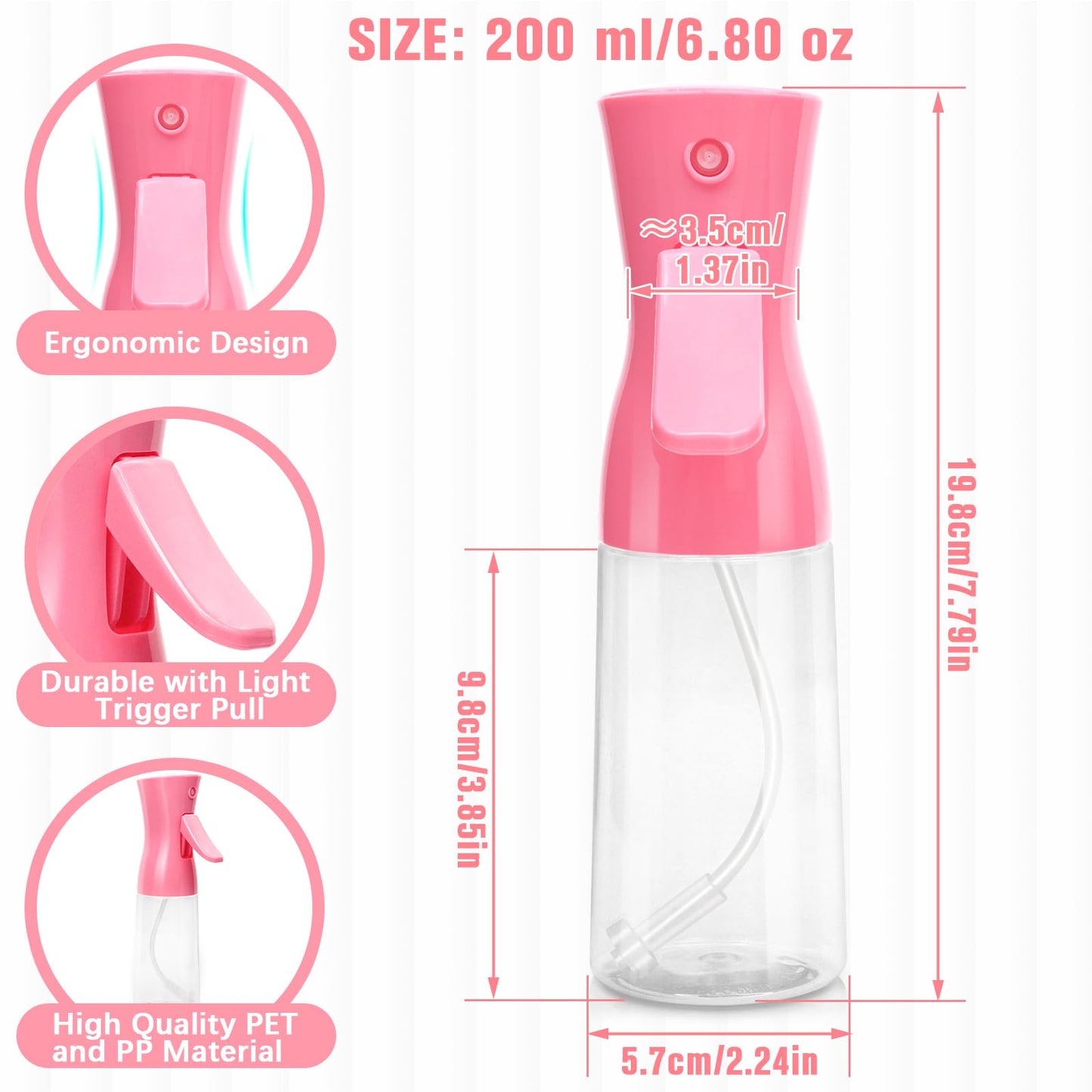 Fun Gift Spray Bottle For Hair,Continuous Water Mister for Hairstyling, Salons, Cleaning, Plants,Essential Oil Scents,Ultra Fine Mist Sprayer,6.8 OZ Beauty and Personal Care Fun Gift