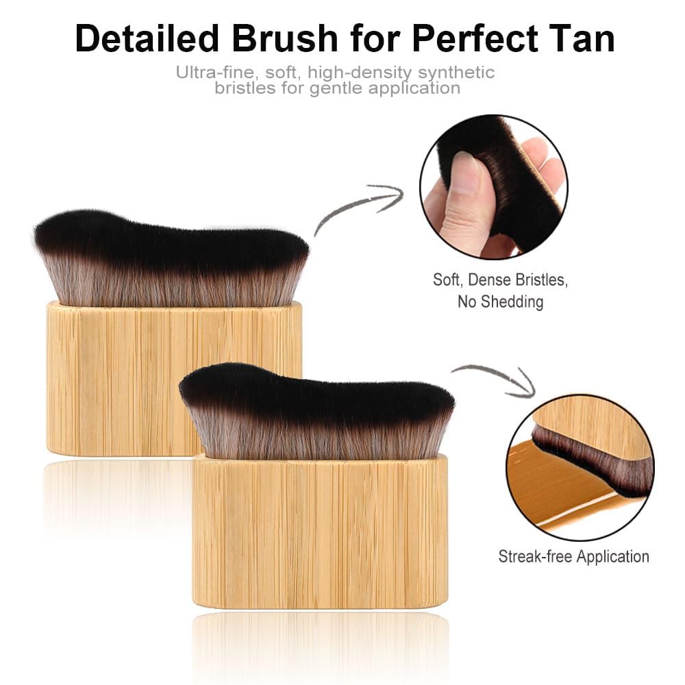 2 in 1 Tanning Mitts Self Tanner Mitt Applicator Self Tanning Mitt and Brush,Tanning Gloves for Self Tan Mitt Applicator Kit Self Tanner Brush Self Beauty and Personal Care EVYTTA