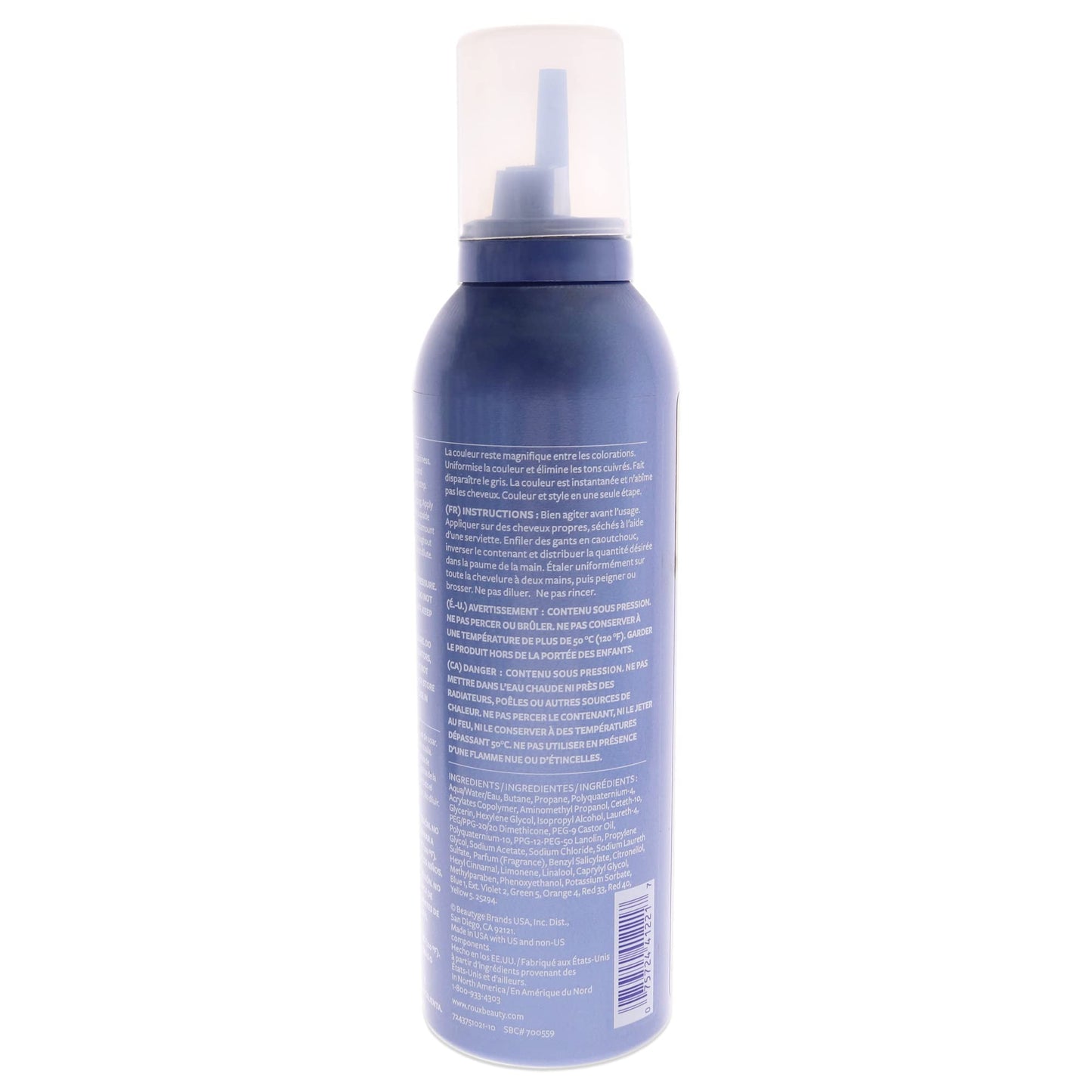 Fanci-Full Instant Color Mousse by Roux, 21 Plush Brown, Temporarily Enriches Medium to Dark Brown Hair, 6 Fl Oz