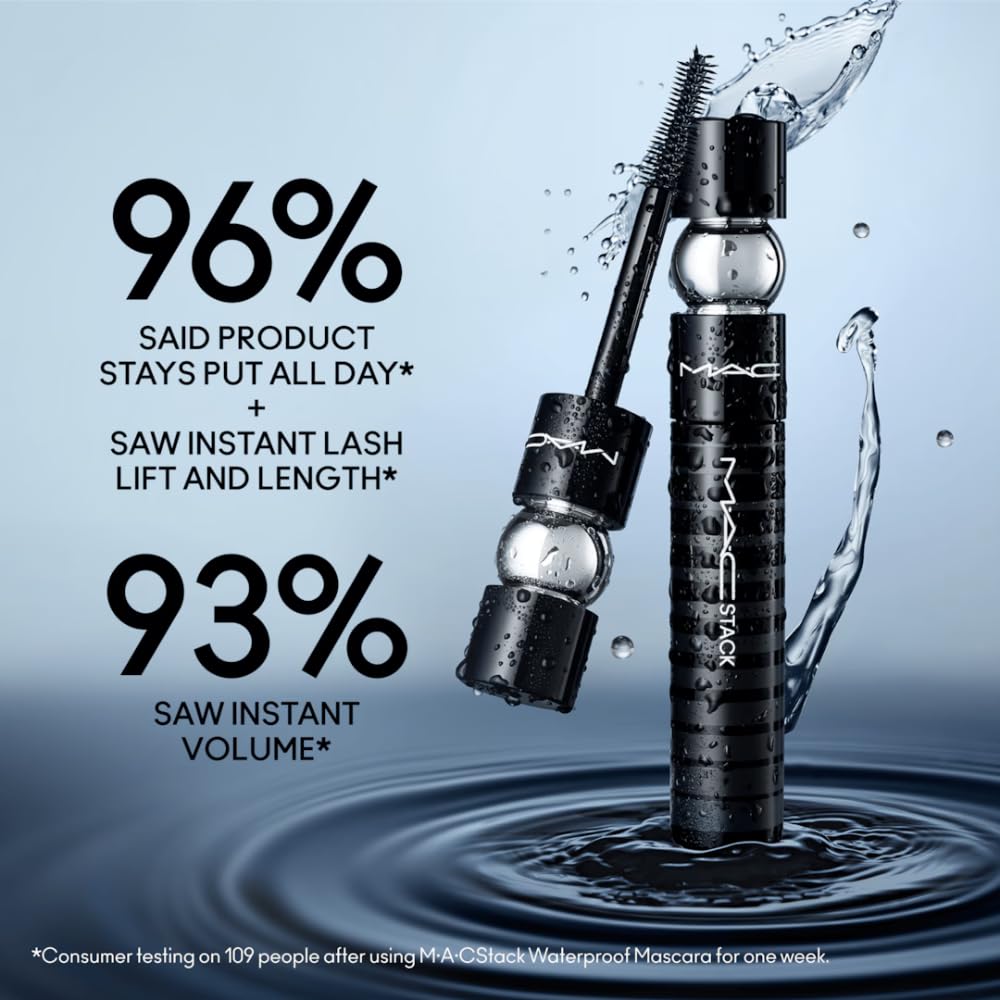 MAC Stack Superstack Mega Brush Waterproof Mascara - Black Stack by MAC for Women - 0.41 oz Mascara