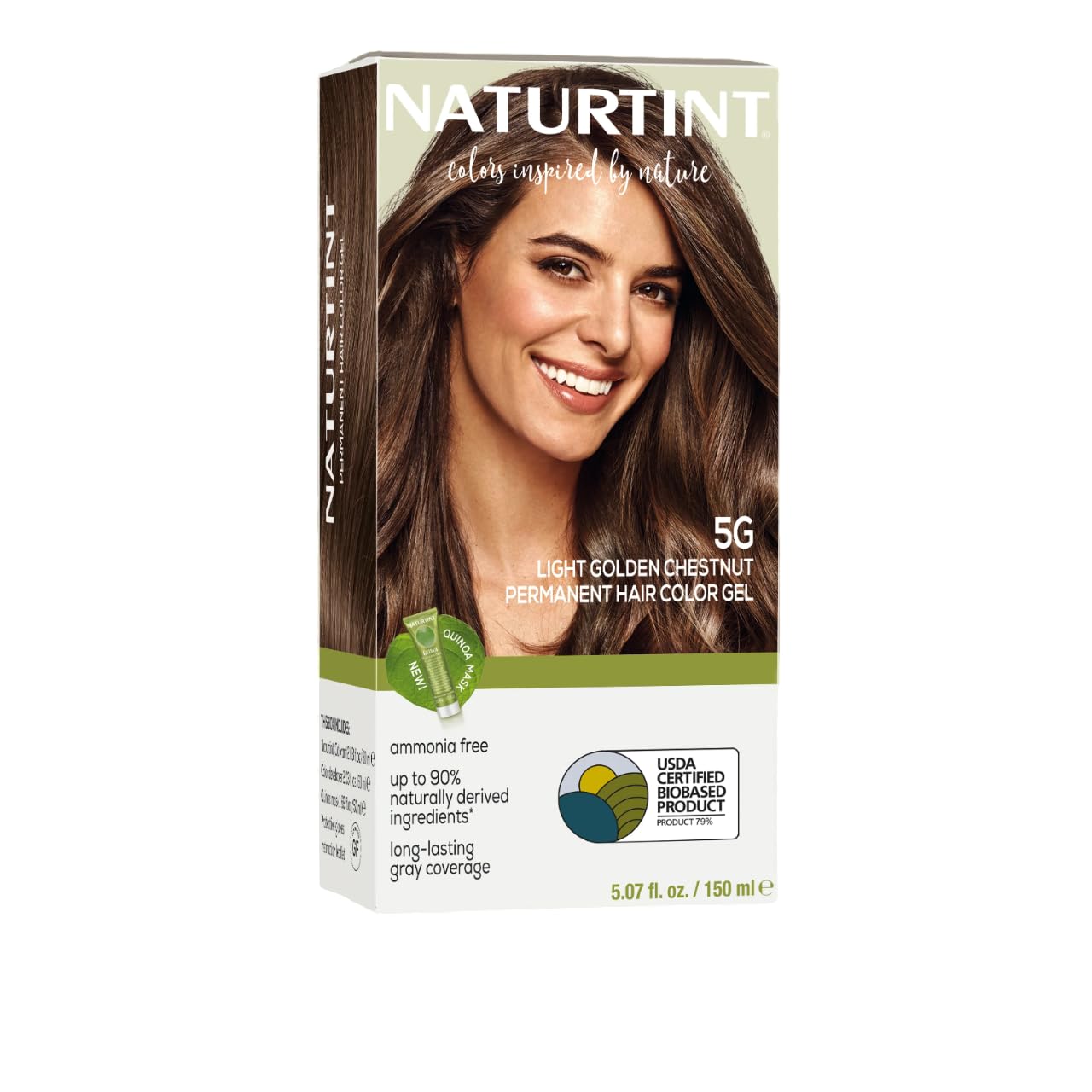 Naturtint 5G Light Golden Chestnut Permanent Hair Color (Pack of 1), Ammonia Free, Vegan, Cruelty Free, up to 100% Gray Coverage, Long Lasting Results