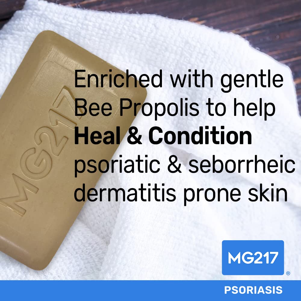 MG217 Psoriasis Dead Sea Exfoliating Bar Soap, Heal & Condition with Dead Sea Salt, Bee Propolis, Vitamin D3 for Psoriasis Skincare, 5oz Beauty & Personal Care MG217