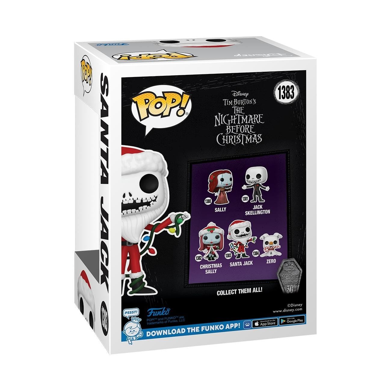 Funko POP! Disney: The Night Before Christmas 30th - Santa Jack Skellington - Collectable Vinyl Figure - Gift Idea - Official Merchandise - for Kids…