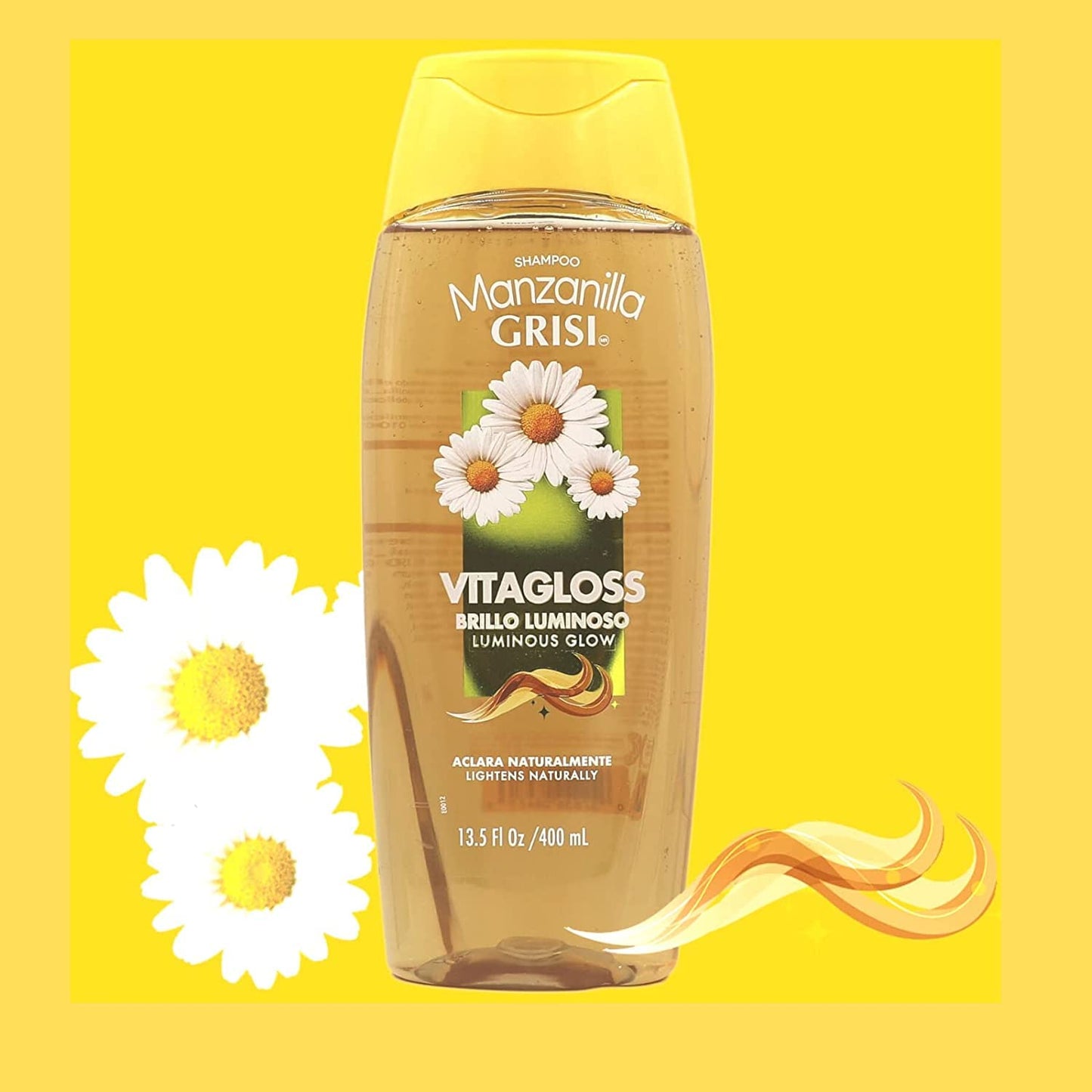 Manzanilla Grisi, Cleansing Shampoo with Chamomile Extract, 2 Pack, 13.5 FL Oz, Bottles