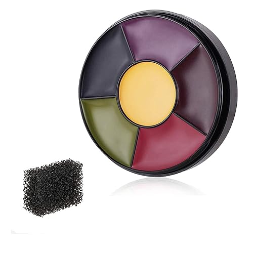 Go Ho 6 Colors Bruise Makeup Set for SFX,Bruises Wheel for Body Oil Paint Theatrical Halloween Fevstival,Face Paint Makeup Materials for Special