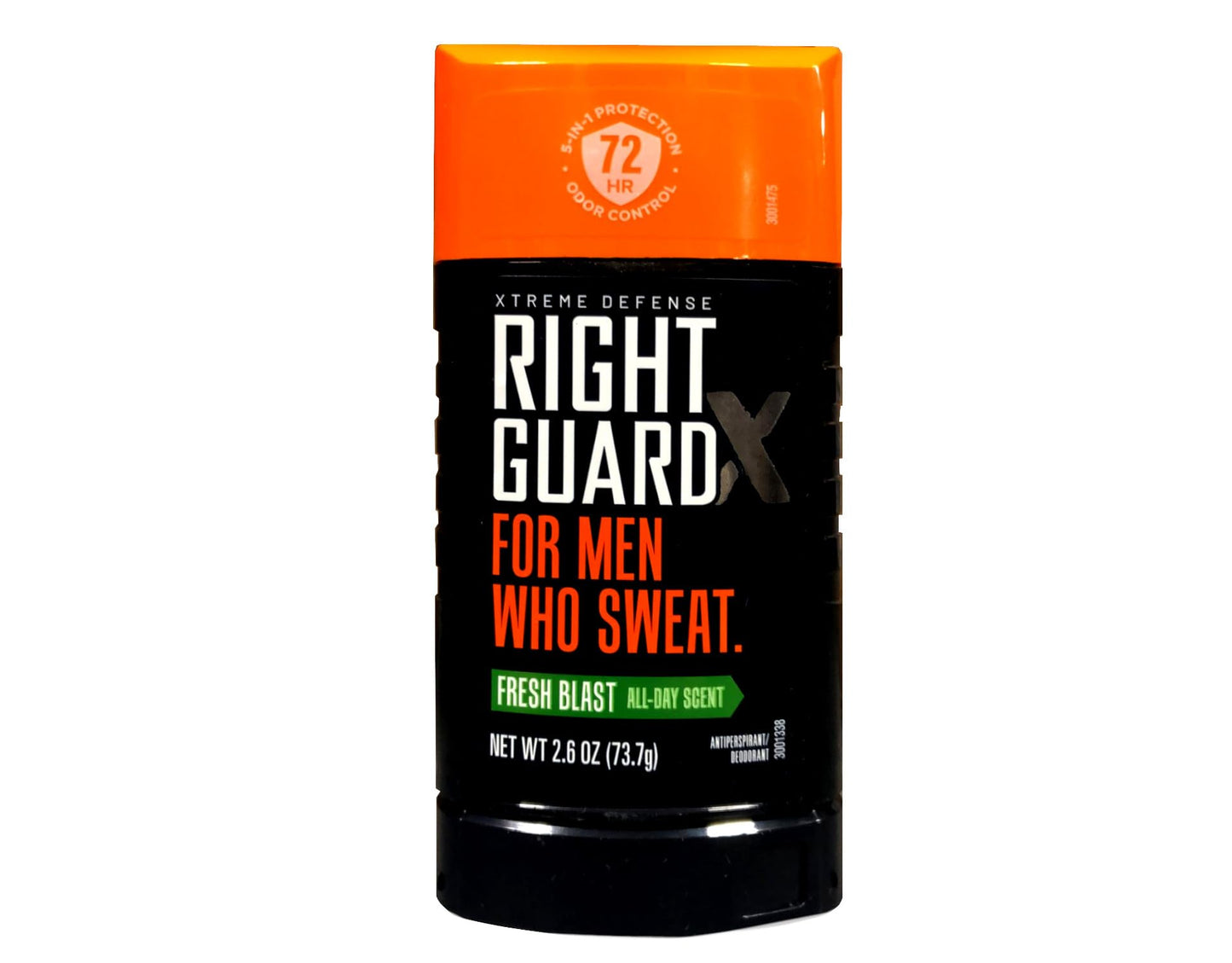 Right Guard Xtreme Defense Antiperspirant Deodorant Invisible Solid Stick, Fresh Blast, 2.6 Ounce , 6 Count (Pack of 1)