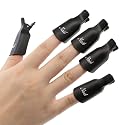 GOTD 10PC Plastic Nail Art Soak Off Cap Clip UV Gel Polish Remover Wrap Tool (Black 6) Beauty & Personal Care GOTD