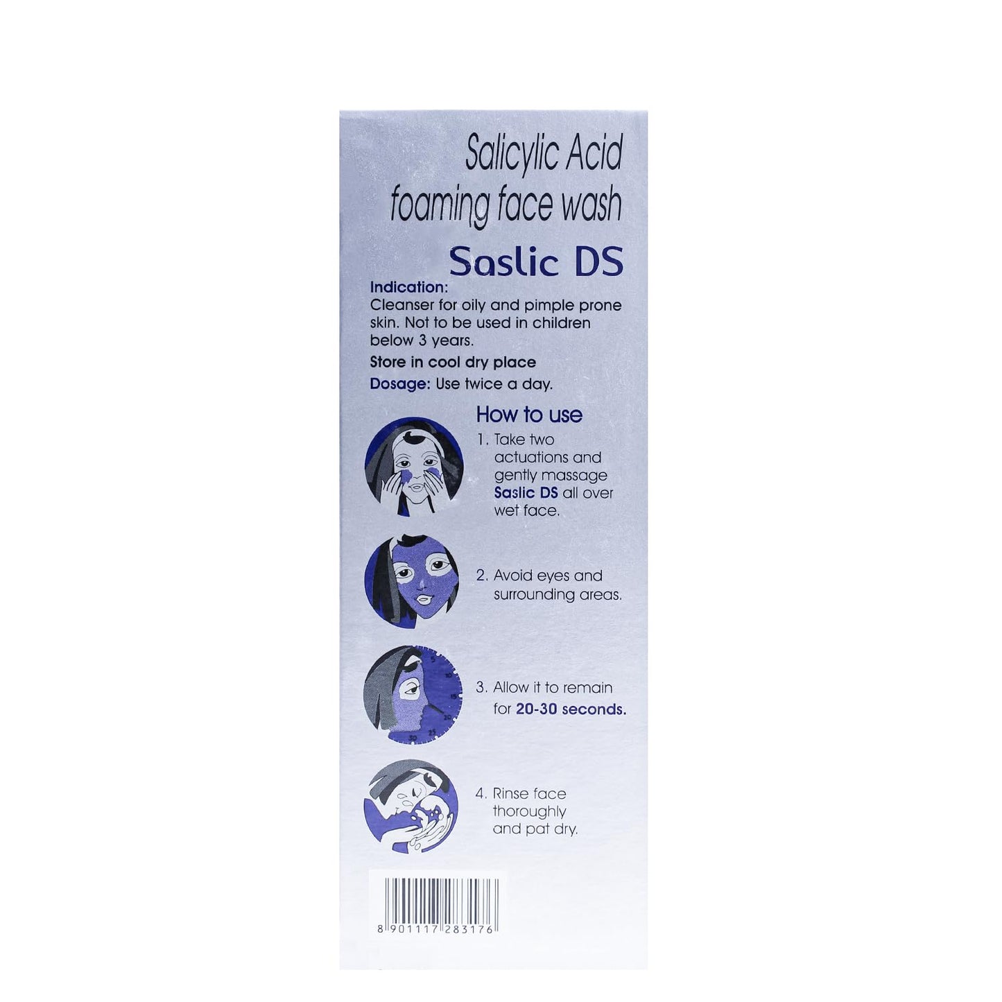 Cipla Sas_lic DS Foaming Face Wash (60ml) (pack of 2)