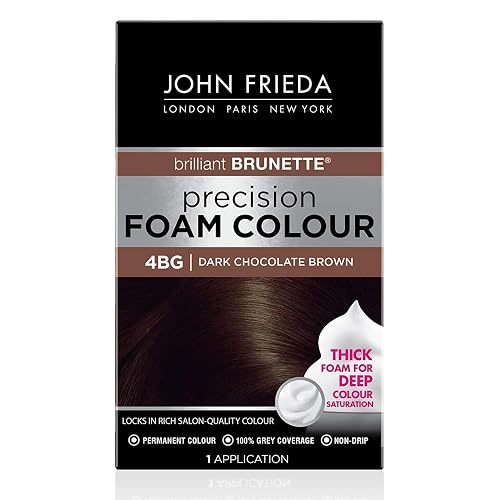 John Frieda Precision Foam Hair Colour, Dark Chocolate Brown 4BG, 2 pk