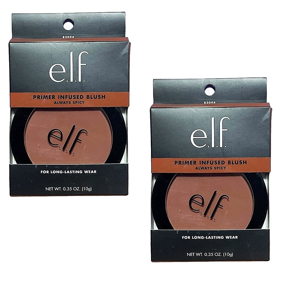 Pack of 2 e.l.f. Primer-Infused Blush, Always Spicy 83094