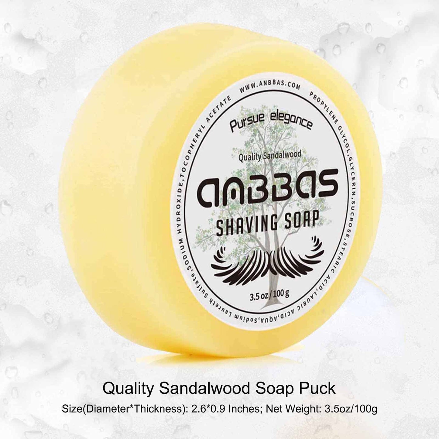 Anbbas Synthetic Badger Shaving Brush Set, 4IN1 Shaving Kit with Stainless Steel Shaving Stand and Lathering Foam Bowl, 3.5OZ Natural Shaving Soap Beauty and Personal Care Anbbas