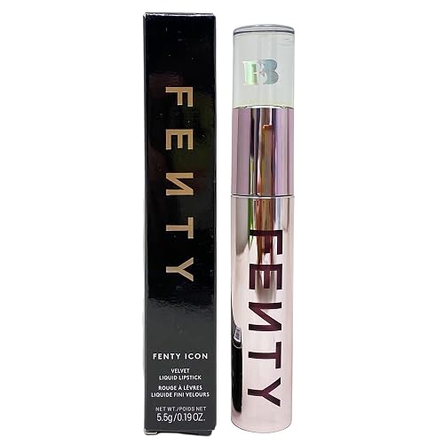 FENTY BEAUTY Icon Velvet Liquid Lipstick - 04 Riri (Rose Mauve Nude), 0.19 oz / 5.5 g