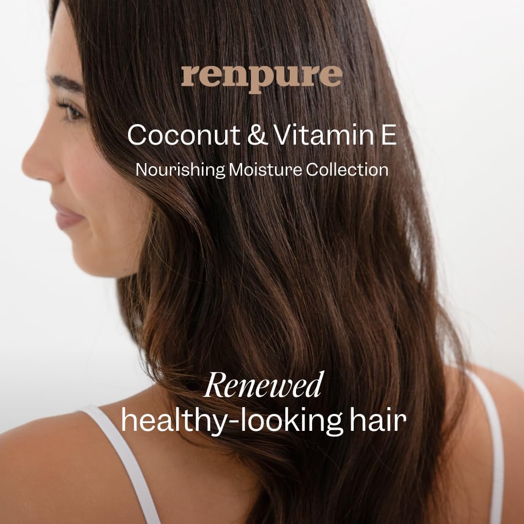 Renpure Coconut & Vitamin E Shampoo & Conditioner Set, Plant-Based - Nourishes & Seals In Moisture For Soft, Healthy Hair - For Dry, Lifeless Hair