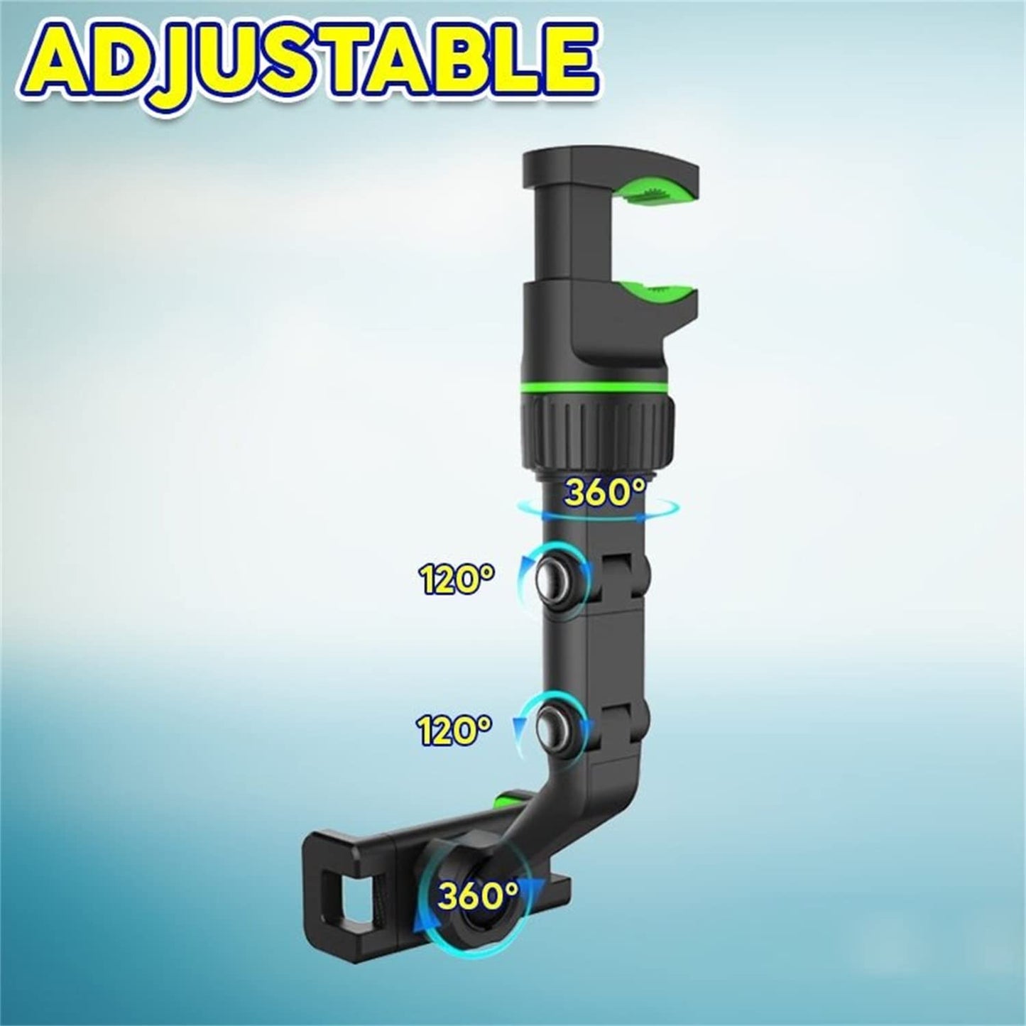 Ivieicip 360° Car Rearview Mirror Mount Stand Holder for Cell Phone and GPS, 2023 New Universal Adjustable Phone Holder, Can Be Fixed and Adjusted…