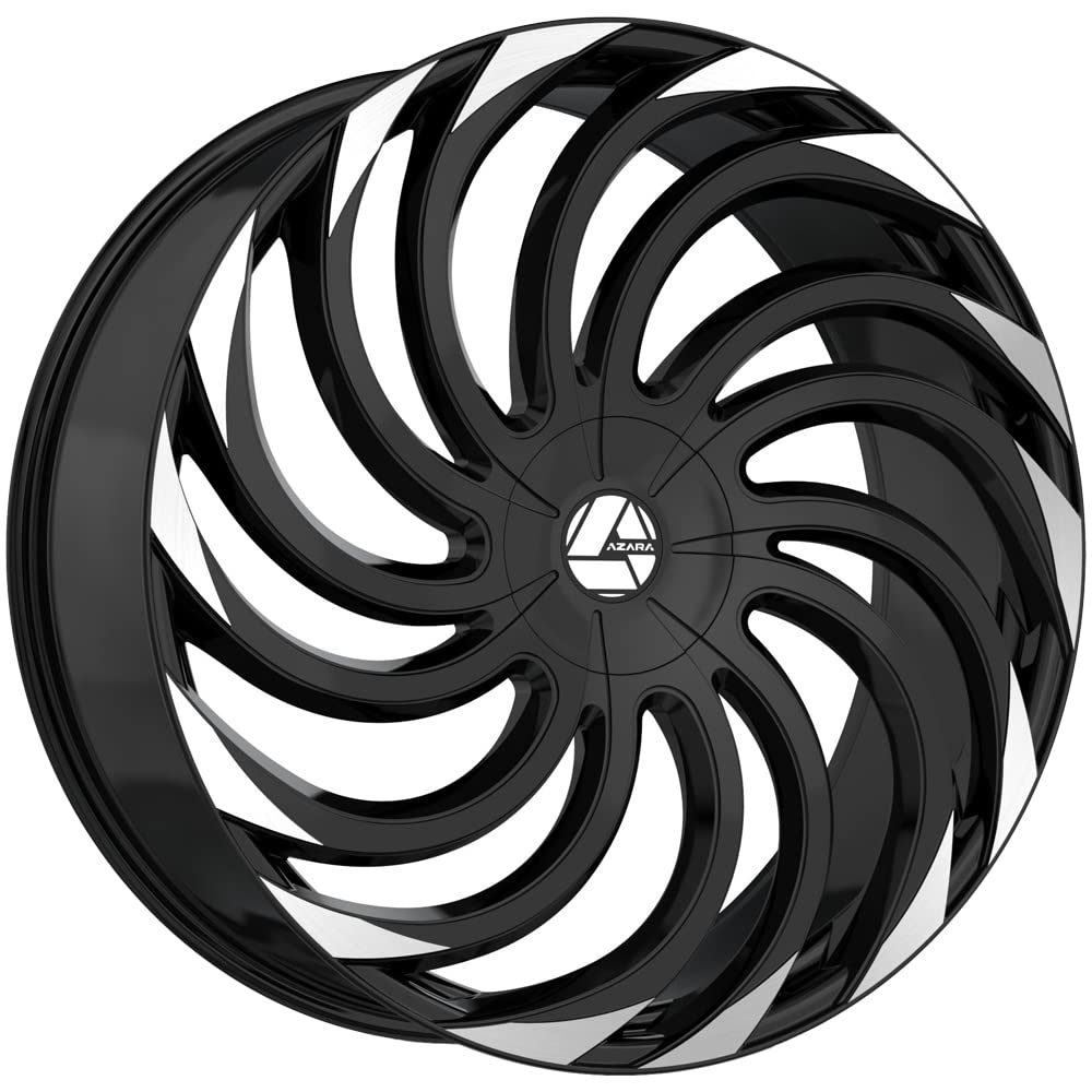 Azara AZA-534 20x8.5 5x108 5x114.3 +35 Cb 74.1 Gloss Black & Machined