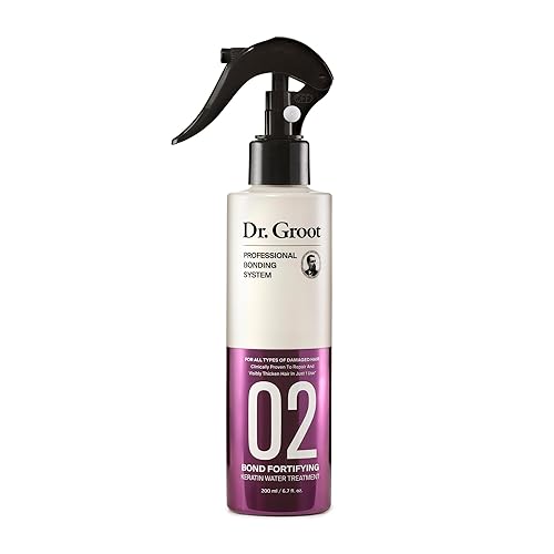 Dr. Groot Bond Fortifying Keratin Treatment, Clinically Proven for Repair and Thickening of Dry, Thin, Damaged Hair - Hair Mask, Glass Hair Effect