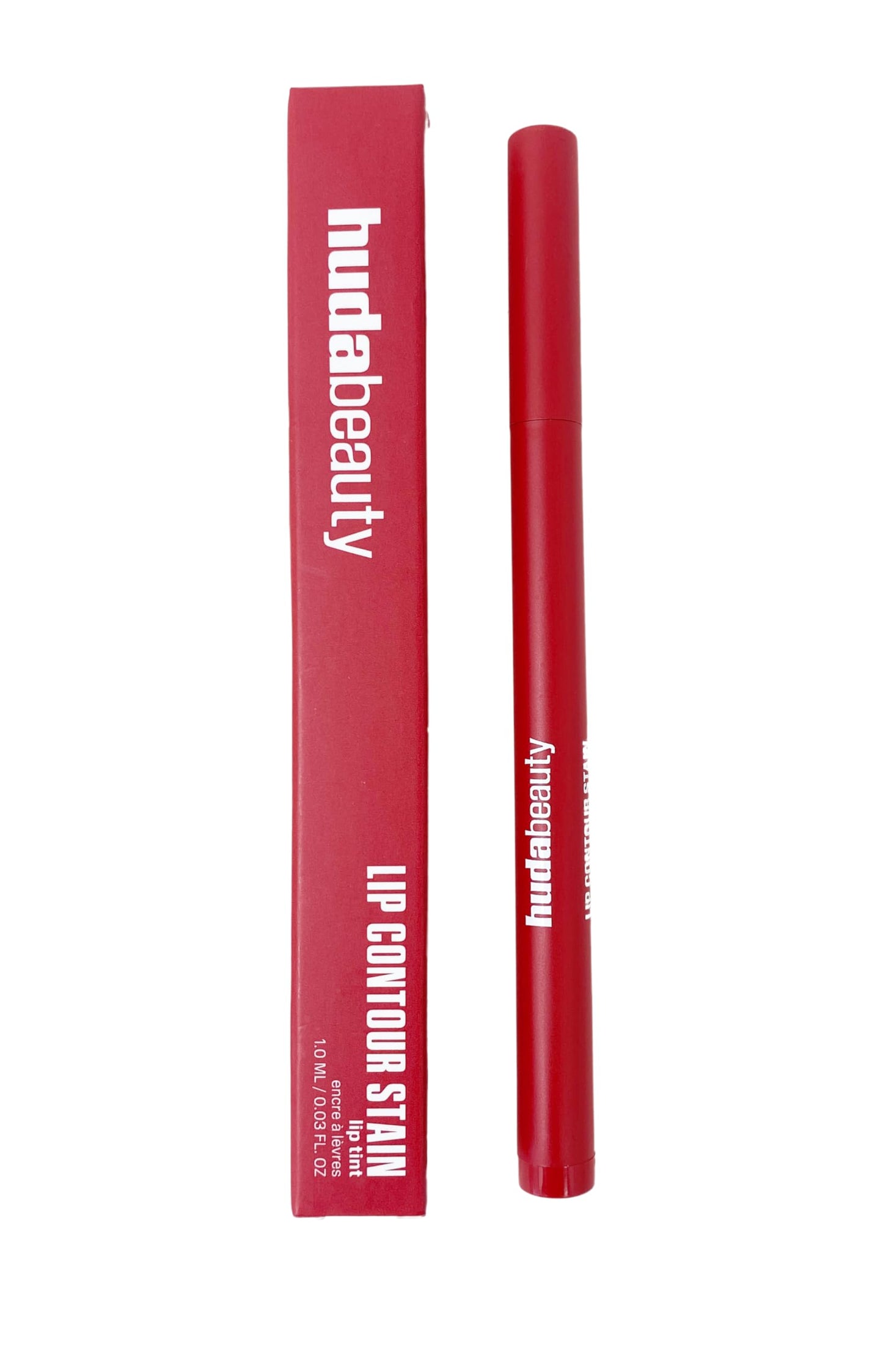 Huda Lip Contour Stain Lip Tint- Cherry Red (blue-toned red) .03 Fl Oz