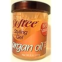 Softee argan oil styling gel 8 ounce, Yellow, 8 Ounce