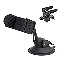 Scosche HDVM Universal 3-in-1 Vent/Windshield/Dashboard Cell Phone Holder Car Mount, Suction Cup Phone Mount with Vent Clip, Compatible with iPhone…