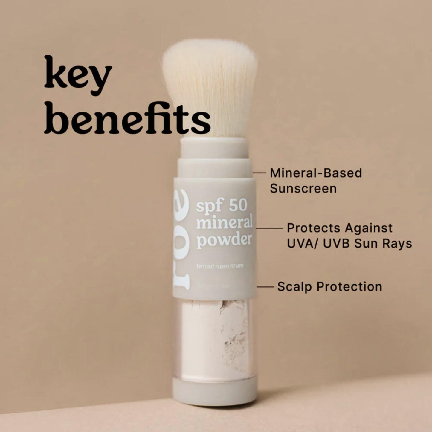 Roe Wellness- SPF 50 Powder Sunscreen Mineral-Based, Non-Toxic Brush-on For Kids, Adults & Babies | For Scalp, Face & Body (Reef Safe) Beauty and Personal Care Roe Wellness