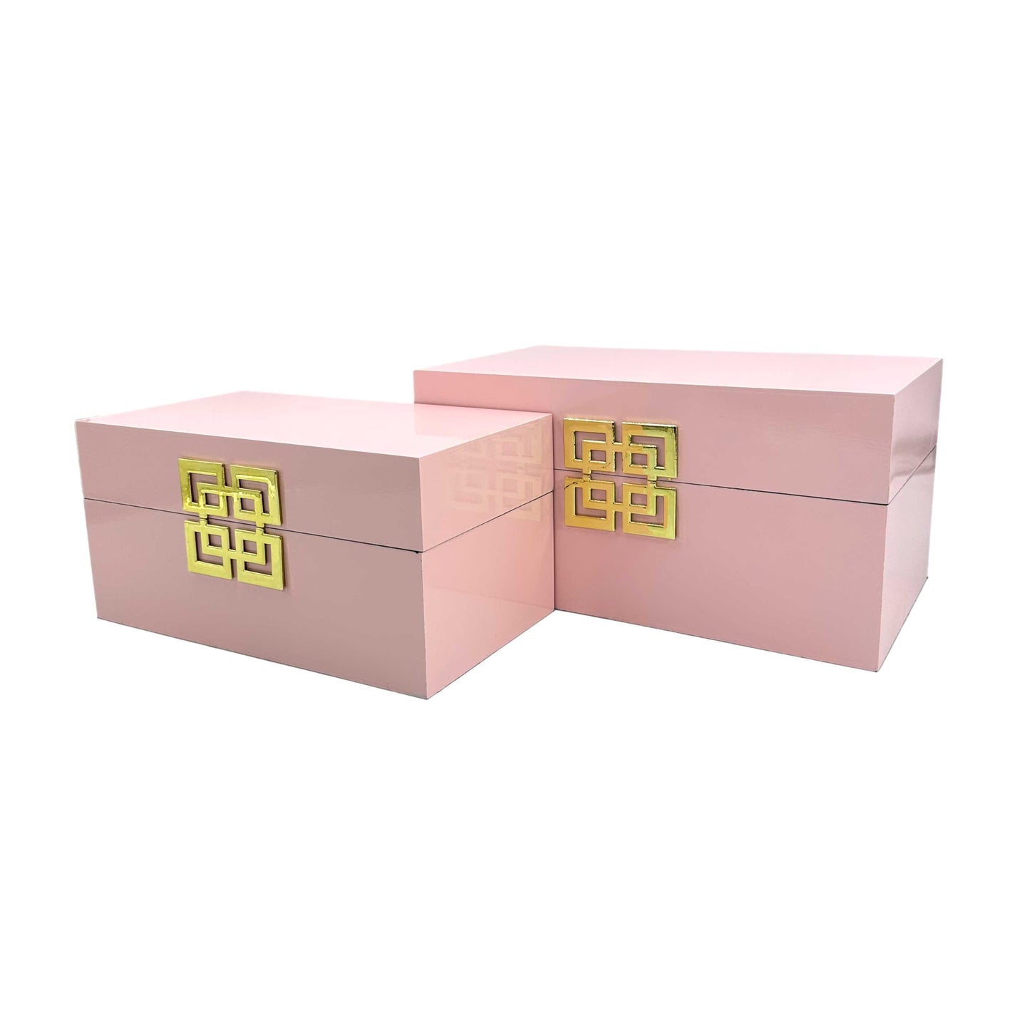 Galt International Storage Box Set Decorative Storage Box w/Hinged Lid Classic Design Wood Decor Boxes with Geometric Clasp Storage for Bedroom…