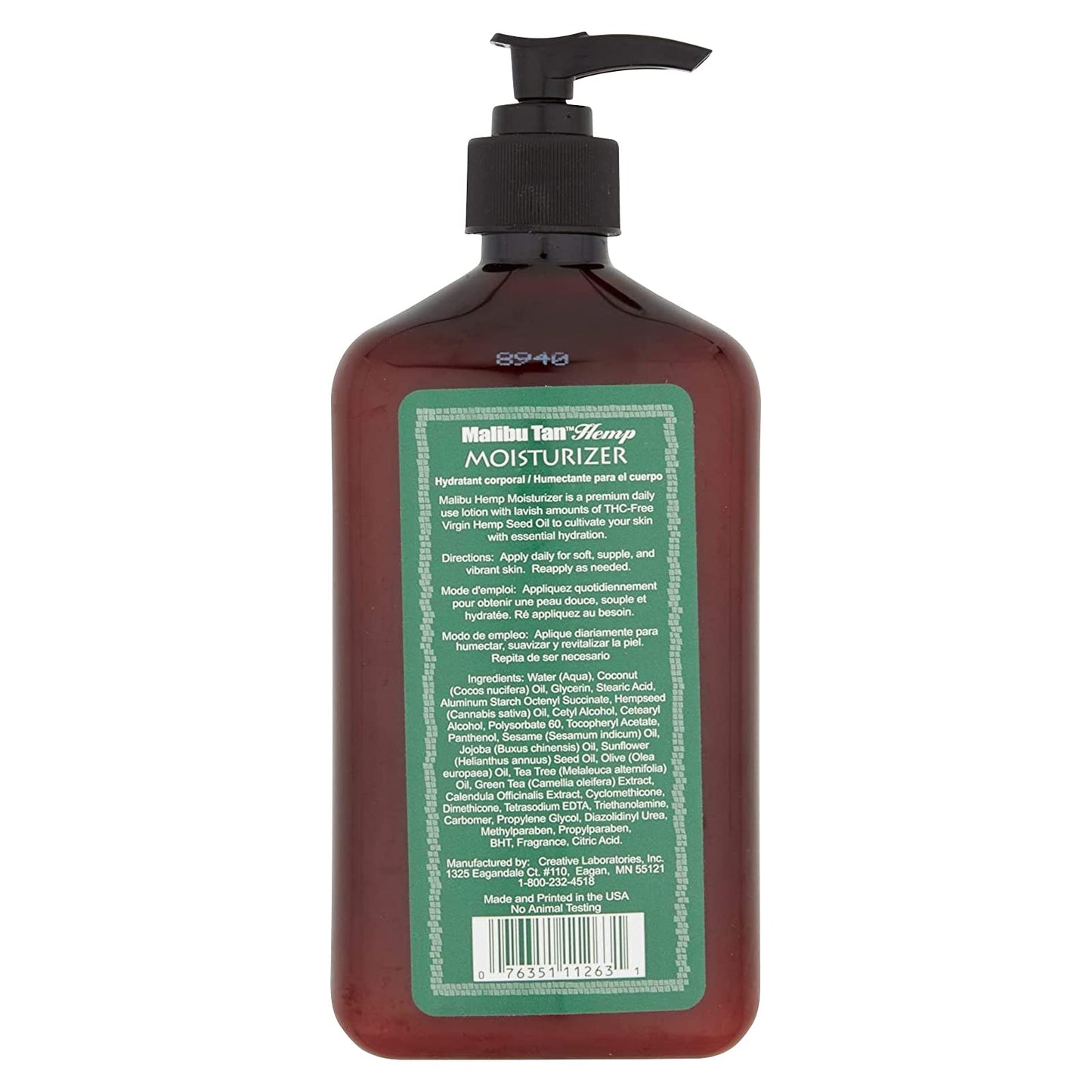 Malibu Tan For Dry Skin Hemp Body Lotion, 18 fl oz (3 Pack)