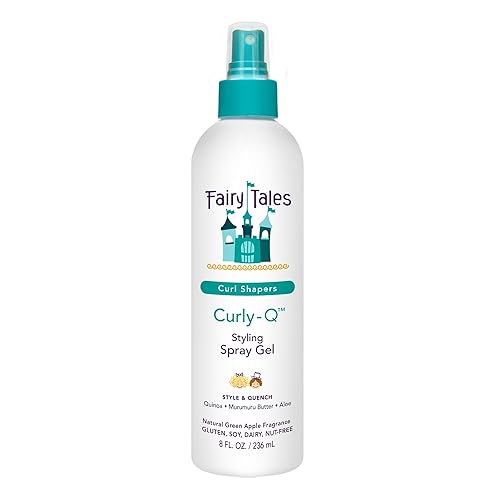 Fairy Tales Curly Q Kids Styling Spray Gel - Paraben, Sulfate, Gluten, and Nut Free - For all Types of Curls Including Multi Cultural Hair - 8oz.