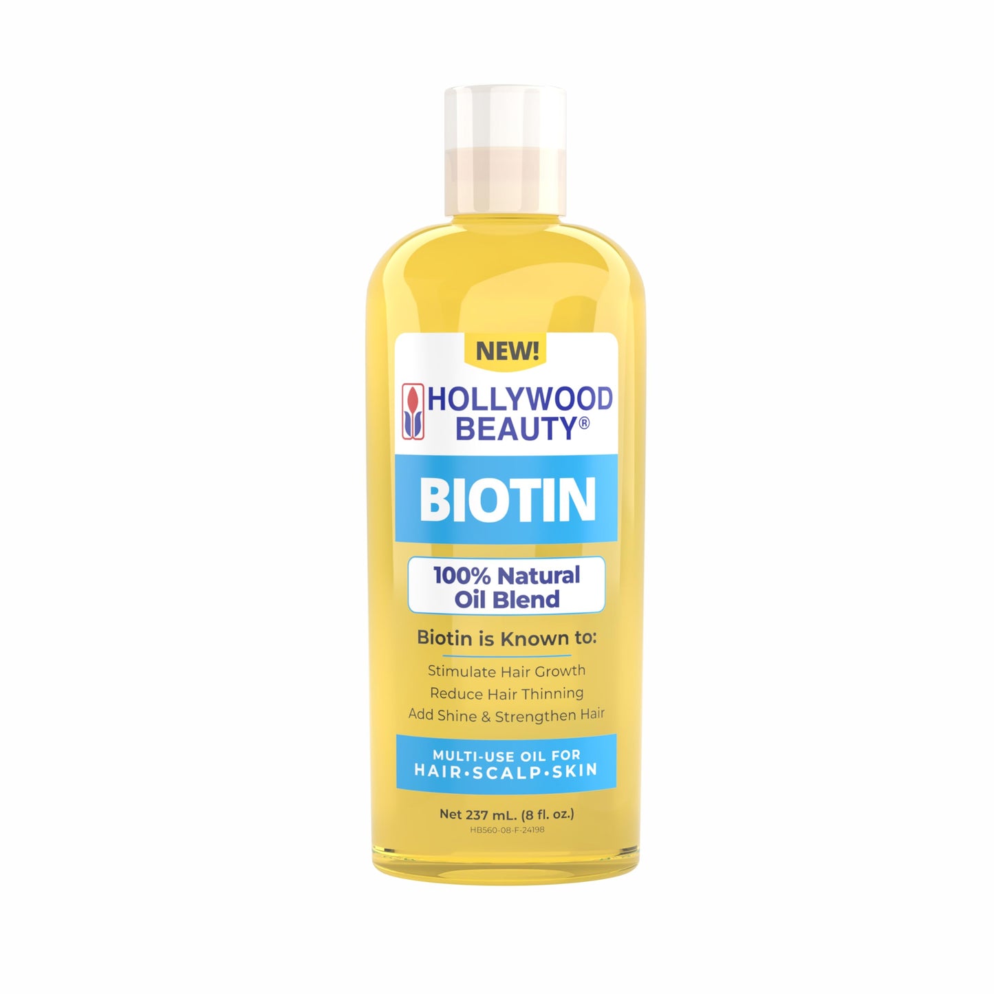 Hollywood Beauty Biotin Oil for Hair, Scalp, and Skin (8 fl oz)