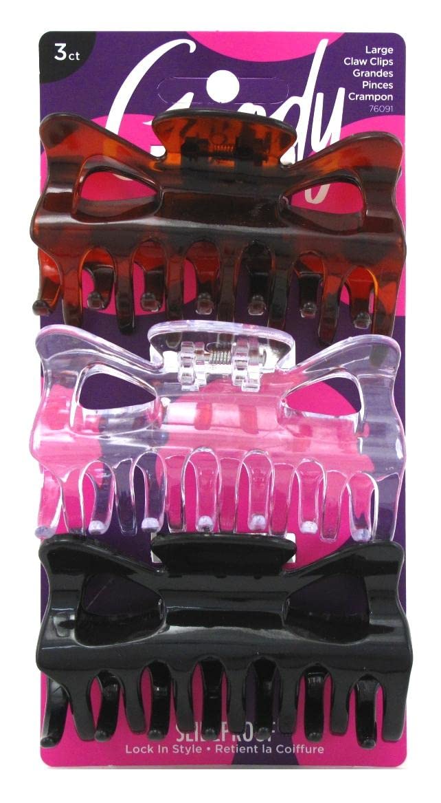 Goody Classics Spider Hair Claw 3 Count (Pack of 3)