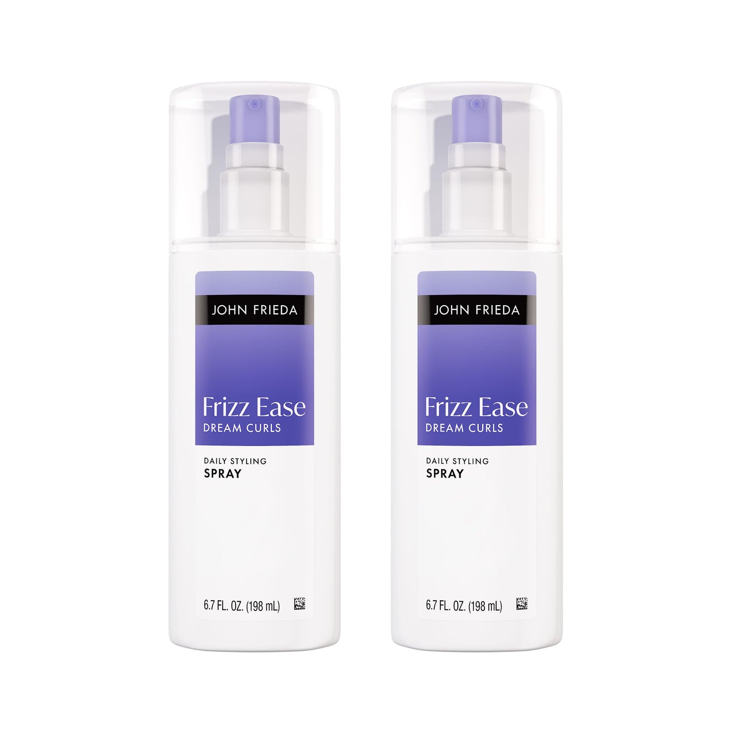John Frieda Frizz Ease Dream Curls Daily Styling Spray, Frizz Control Spray for Curly Hair, 6.7 Fl Oz, Pack of 2