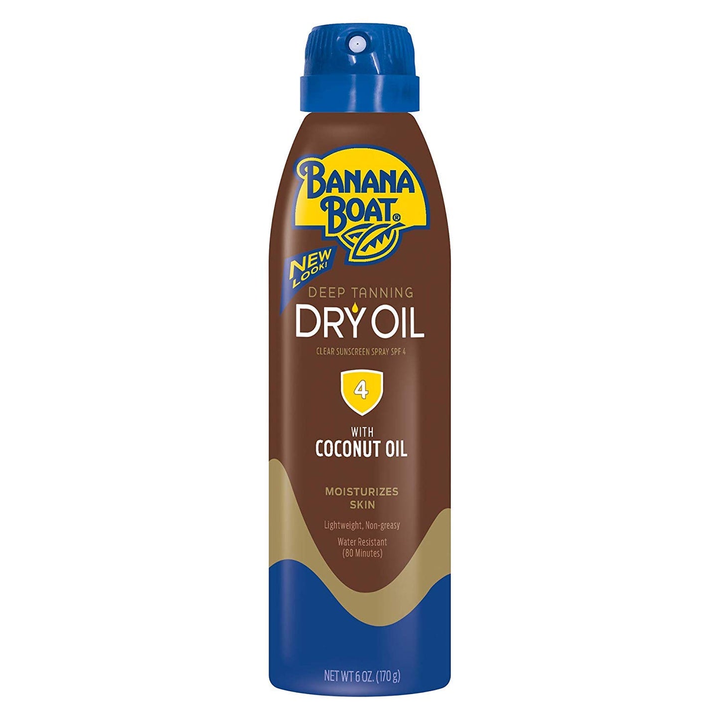 Banana Boat UltraMist Deep Tanning Dry Oil Continuous Clear Spray SPF 4 Sunscreen, 6 oz