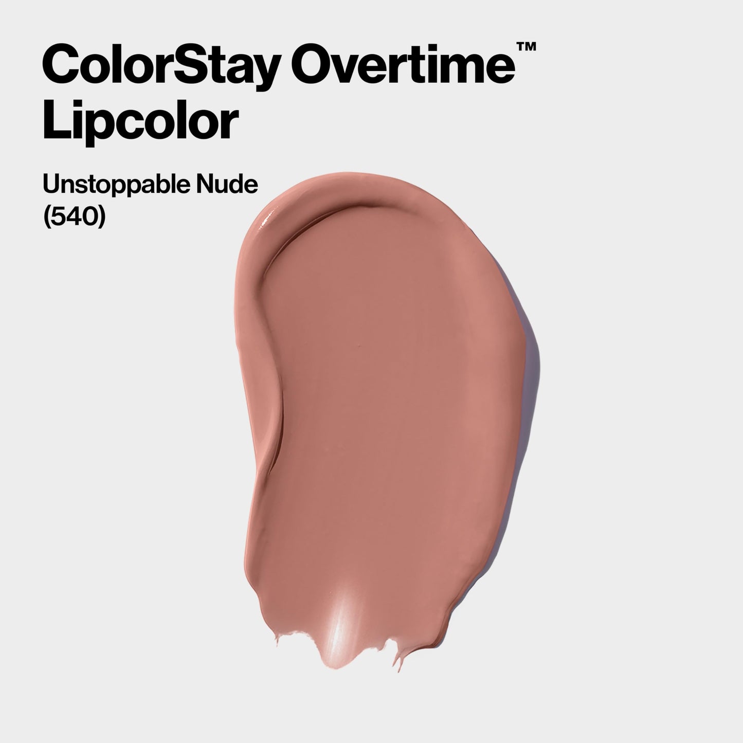Revlon Liquid Lipstick with Clear Lip Gloss, ColorStay Overtime Lipcolor, Dual Ended with Vitamin E, 540 Unstoppable Nude, 0.07 Fl Oz